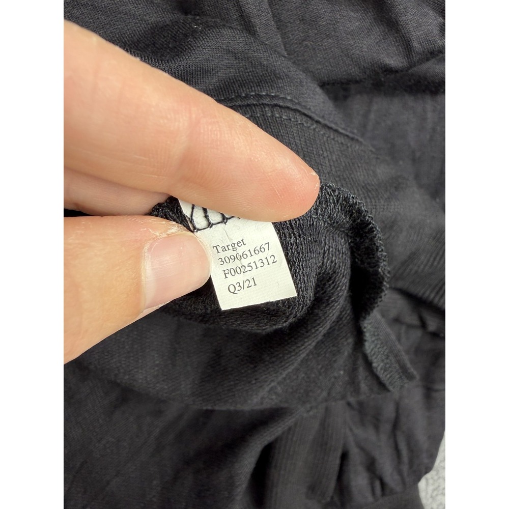 JoyLab Sweatshirt Womens Medium Black Long Sleeve Pullover Thumbholes Lounge - Picture 7 of 10